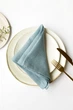 Льняные салфетки TouchableLinen 1 шт Пыльно-голубой Салфетки для сервировки стола Свадебные салфетки 45х45 см - изображение 7