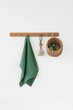 Полотенце для кухни из льна TouchableLinen 1 шт 40х60 см Темно зеленый - изображение 1