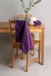 Полотенце для кухни из льна TouchableLinen 1 шт 40х60 см Фиолетовый - изображение 1