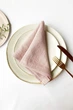 Льняные салфетки TouchableLinen 1 шт Пыльно розовый Салфетки для сервировки стола Свадебные салфетки 25х25 см - изображение 7