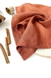 Льняные салфетки TouchableLinen 1 шт Терракотовый 40х40 см - изображение 5