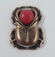 Министатуэтка метал Жук Скарабей Бронза, "Кораловий камінь" Semantic Jewelry 3.0 x 2.5 x 0.5 см - зображення 3