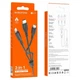 Кабель BOROFONE BX71 (3 в 1) USB - Lightning / Micro USB / Type-C (2A) (1M) Чёрный - изображение 5
