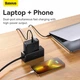 Сетевое зарядное устройство Baseus GaN5 Pro USB + Type-C + кабель Type-C, 1 метр (100Вт, 5A, адаптер, 2 разъема, быстрая зарядка) - Белый - изображение 6