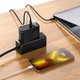 Мережевий зарядний пристрій Baseus GaN5 Pro USB + Type-C + кабель Type-C, 1 метр (100Вт, 5A, адаптер, 2 роз'єми, швидка зарядка) - Чорний - зображення 2