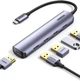 USB-хаб UGREEN CM417 USB-C to 4xUSB 3.0 5Gbps + HDMI 4K@30Hz Gray (20197) - зображення 1