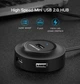 USB-хаб UGREEN CR106 USB 2.0 to 4xUSB 2.0 1m Black (20277) - зображення 2