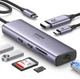USB-хаб UGREEN CM512 USB-C to 2xUSB 3.0 + HDMI 4K@60Hz + RJ-45 Gigabit + SD/TF + USB-C PD Power Port Gray (60515) - изображение 1