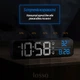 Часы настольные электронные Losso Premium (BT) LONG с LED подсветкой и термометром (черные), будильник - изображение 7
