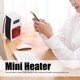 Тепловентилятор мини настольный Handy heater ultra 900Вт портативный электрообогреватель комнатный, с пультом и таймером Белый с красным - изображение 7