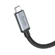 Кабель швидкісний 20 Гбіт/с 4K 60 FPS Type-C на Type-C USB3.2 HOCO 20Gbps super-speed (2m, 100W, 4K). Black - зображення 2