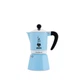 Гейзерная кофеварка Bialetti Rainbow Light Blue (3 чашки - 130 мл) - изображение 1