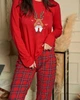 Жіноча парна піжама новорічний олень FAMILY LOOK для сім'ї - XL - зображення 3