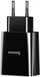 Мережевий зарядний пристрій Baseus Speed Mini Dual U 10.5W 2USB 2.1A Travel Charge Black (CCFS-R01) - зображення 4
