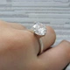 Серебряное кольцо с крупным круглым камнем "Круглая классика" 19.5 - изображение 4