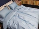 Комплект постільної білизни Komfort-tekstil LUX LIGHT BLUE 1/1 см (Євро на різ./Сатін-страйп) - зображення 3