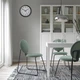 Стілець IKEA MANHULT чорний/Хакебо сіро-зелений (005.470.57) - изображение 2