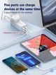 Док-станция Ldnio 5в1 65W (2xUSB, 2xType-C + розетка) Quick charge 4.0 - изображение 4