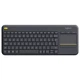 Клавиатура Logitech K400 Plus Touch Wireless UA Black (920-007145) - изображение 1