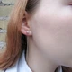 Серебряные серьги протяжки с цепочками "Шарики" - изображение 3