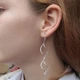 Серебряные серьги протяжки с цепочками "Новая волна" - изображение 2