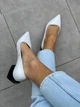 Женские демисезонные балетки ShoesBand Белые натуральные кожаные внутри кожаная подкладка 39 (25,5 см) (S99261) - изображение 9