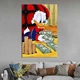 Подарочный постер картина в офис Утка Скрудж Макдак с деньгами 51x34 см (2art_326) - изображение 2
