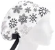 Медична шапочка жіноча HeadwearUniverse універсальна принт Сніжинки на білому - зображення 1