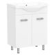 Тумба с умывальником ROZZY JENORI LOTUS-L 62x70x32.8см напольная белая RJFU007-0165WHSET(RJFU007-0165WH+RZJ201) - изображение 1