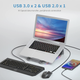 Підставка-хаб Vencci 8 в 1 з RGB підсвічуванням - зображення 6