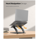 Подставка для ноутбука Nulaxy Galaxy Aluminum Laptop Stand Black (LS-09) - изображение 3