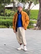 Мужская флисовая куртка Uniqlo теплая кофта на молнии 1159770261 (Желтый, XL) - изображение 4