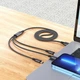 Кабель Hoco X76 3 в 1 (Lightning, Micro-USB, Type-C) 2,0A 1 м черный - изображение 1