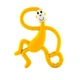 Іграшка-прорізувач Matchstick Monkey силіконовий Танцююча мавпочка Жовтий 14 см MM-DMT-006 0659436975576 - зображення 1