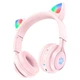Бездротові навушники Hoco W39 Cat Ear Bluetooth рожевий - зображення 1