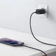 Сетевое зарядное устройство Baseus Super Si Quick Charger Type-C + кабель Type-C to Type-C 1 метр (25Вт, 3A, адаптер, быстрая зарядка) - Черный - изображение 3