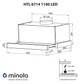 Витяжка телескопічна MINOLA HTL 6714 WH 1100 LED - зображення 13