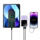 Power Bank Baseus Qpow Pro Digital Display Fast Charge 20W со встроенним кабелем Lightning на 10000mAh (PPQD020005) Purple - изображение 7