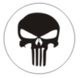 Захисні ковпачки на ніпелі CountryMan SKULL (Череп) 4 шт Білий фон Хром - зображення 2