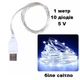 Светодиодная гирлянда USB LED Капля росы на проволоке 1 м на 10 лампочек холодный свет - изображение 2