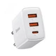 Зарядний пристрій Baseus Compact Quick Charger 2U+C 30 W EU Білий (CCXJ-E02) - зображення 1
