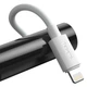 Кабель для Iphone на 1,5м. USB to Lightning Simple Wisdom Data Series 2,4A 20W White, Baseus для зарядки та передачі даних (TZCATLZJ-02) - зображення 4