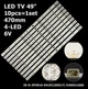LED підсвітка TV 49" 4-led 6V 470mm JS-D-JP4910-041EC(60517) E49DU1000 LSC490HN02-S02 49AX3000 10pcs=1set - изображение 1