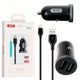 Автомобільний зарядний пристрій XO TZ08 2.1 A 2 Usb + кабель Black Lightning - зображення 2