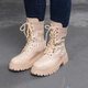 Ботинки женские Fashion Horseshoe 3367 39 размер 25 см Бежевый - изображение 2