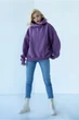 Женский теплый худи ONIOS Modern Hoodie Oversize Темно-Лиловый M-XL 2408 - изображение 7