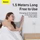 USB кабель USB на Lightning&nbsp;Baseus Simple Wisdom Data Cable Kit (2 шт в наборі,1.5m, 2.4A). White - зображення 3