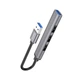 USB хаб расширитель HUB адаптер HOCO Mini 4-in-1 converter (USB3.0+3*USB2.0). Grey - изображение 4