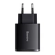 Сетевое зарядное устройство на 30 Вт BASEUS Compact Quick Charger (2USB/1Type-C, QC/PD, 30W, 3A). Black - изображение 9