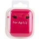 Силиконовый футляр с микрофиброй для наушников Airpods 1/2 Красный / Rose Red - изображение 6